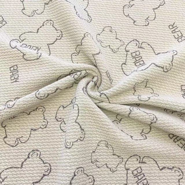 European Flannel Printed Fabric for cold weather - Bear Print