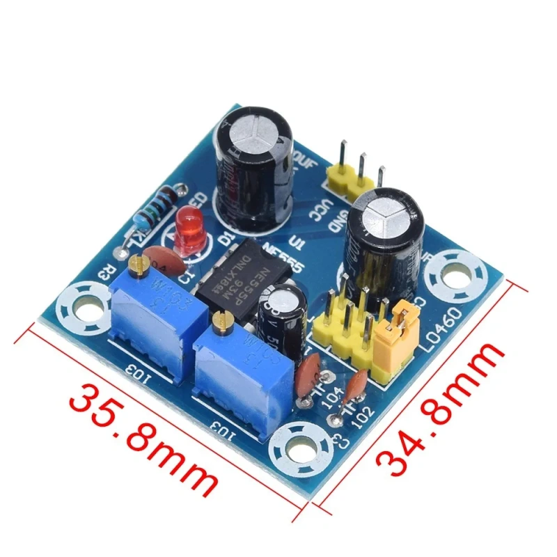 NE555 Pulse Frequency Duty Cycle Square Wave Rectangular Wave Signal Generator Adjustable 555 Board NE555P Module
