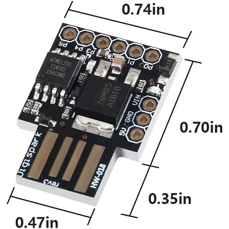 ATTINY85 Digispark kickstarter miniature for Arduino Usb Development