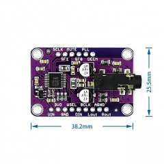UDA1334A I2S DAC Module Audio Stereo Decoder UDA1334 Single-channel Stereo Decoder 3.3V - 5V DIY Level Output for Raspberry Pi