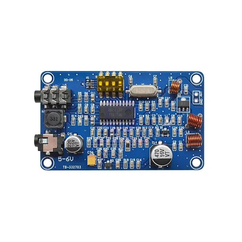 diymore BH1417 50Hz-15000Hz Wireless Stereo PLL FM Transmitter Module Digital 2 Channel Radio Station Board DC 5-6V