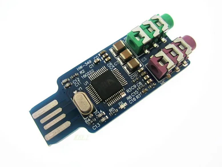 1PCS MINI CM108 USB Drive Free Laptop Computer External Sound Card Module