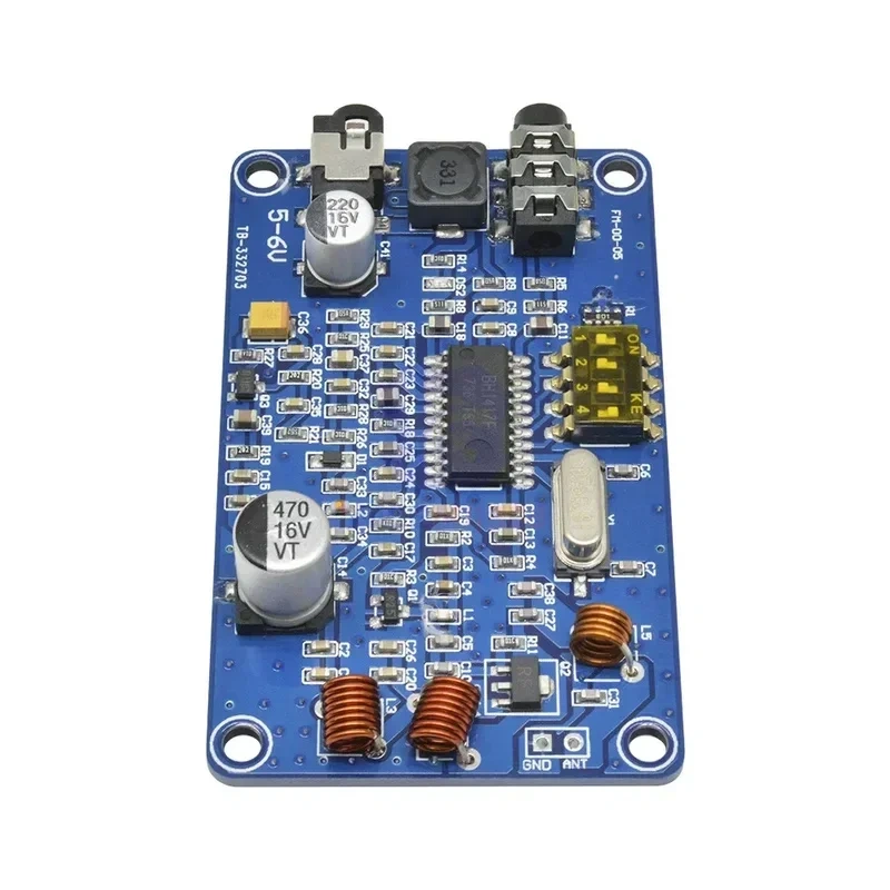 diymore BH1417 50Hz-15000Hz Wireless Stereo PLL FM Transmitter Module Digital 2 Channel Radio Station Board DC 5-6V