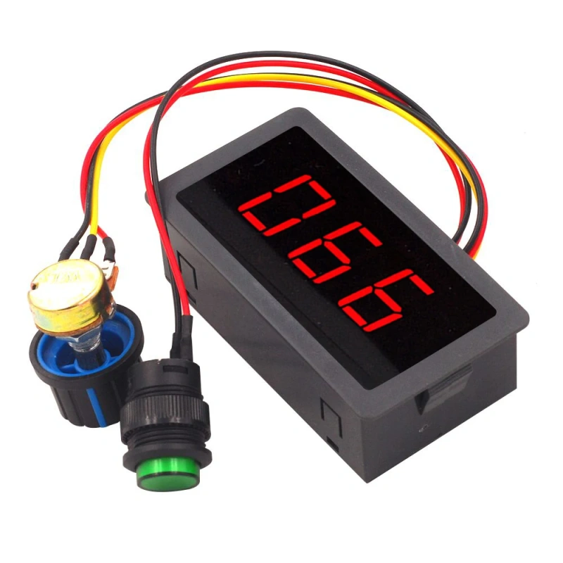 CCM5D PWM Controller Motor Speed Controller Knob Adjustment Stepless Speed Switch Controller LED Digital Display