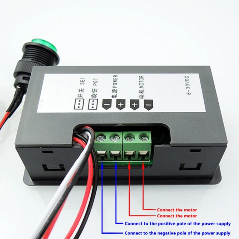 CCM5D PWM Controller Motor Speed Controller Knob Adjustment Stepless Speed Switch Controller LED Digital Display