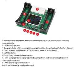 18650 Battery Capacity and Internal Resistance Tester