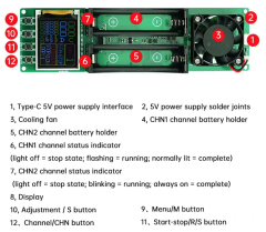 18650 Battery Capacity and Internal Resistance Tester