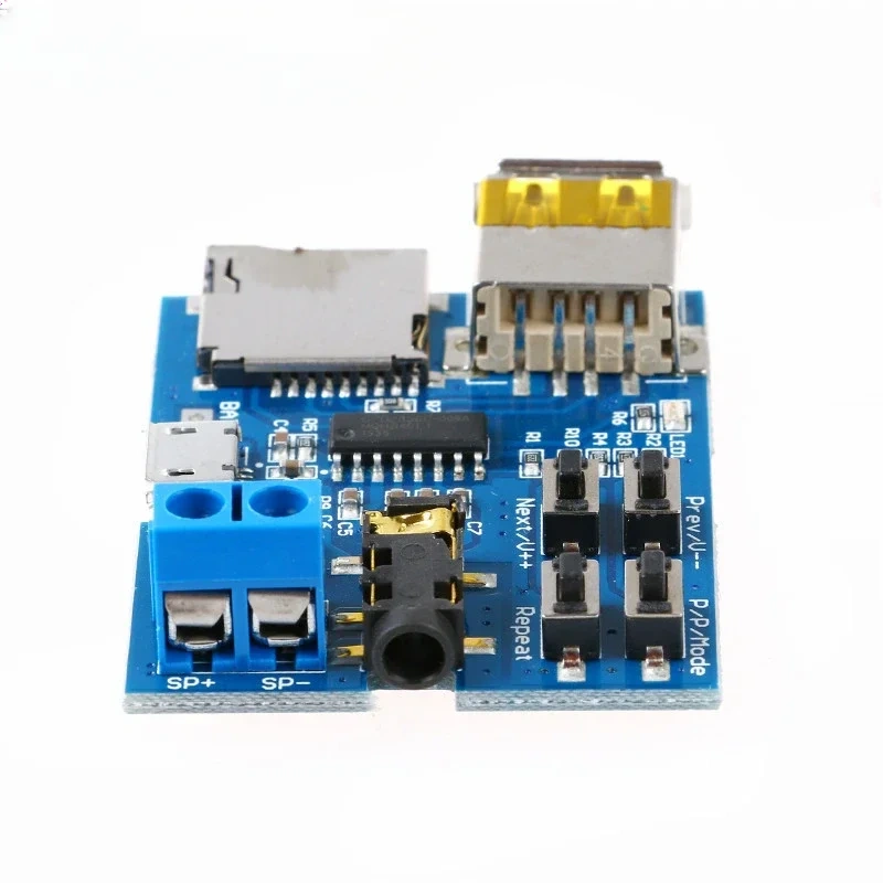 10pcs Micro USB MP3 Module TF Card U Disk MP3 Format Decoder Board Amplifier Decoding Audio Player Module 3.7-5.5V