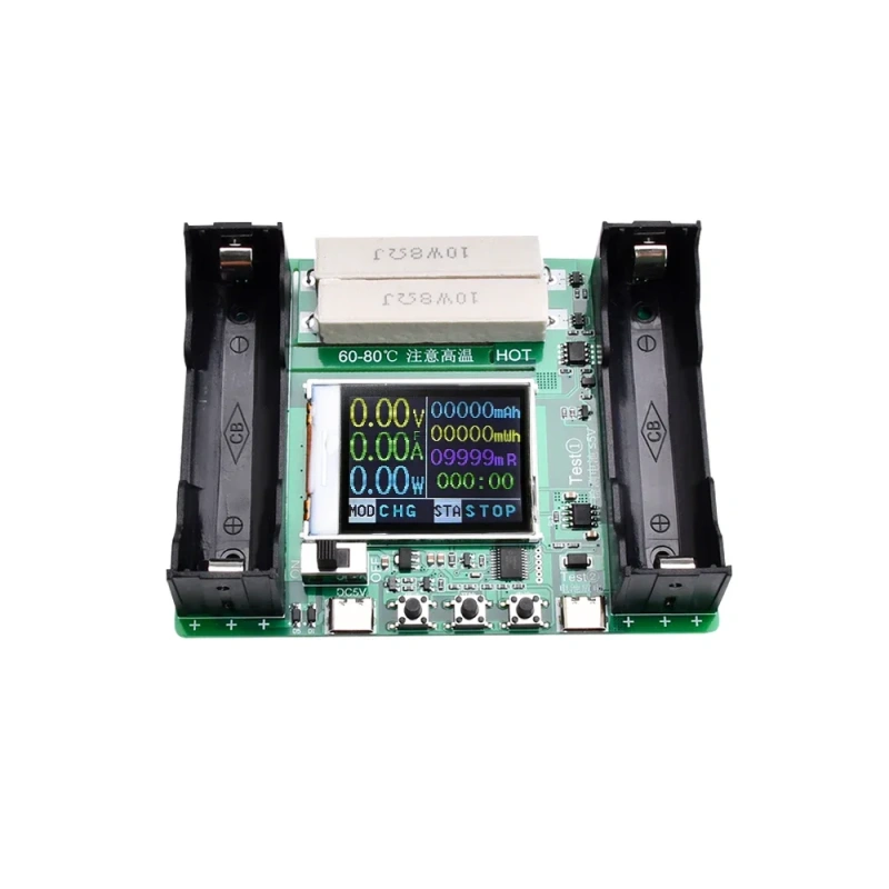LCD Display Battery Capacity Tester MAh MWh 18650 Lithium Battery Digital Type-C Measurement Battery Power Detector Module