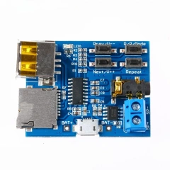 10pcs Micro USB MP3 Module TF Card U Disk MP3 Format Decoder Board Amplifier Decoding Audio Player Module 3.7-5.5V
