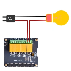 Raspberry Pi 4B 3B+ 2B Expansion Board 4 Channel Relay HAT DDL Relay Smart Home C Python Java Programmable Power Control Center