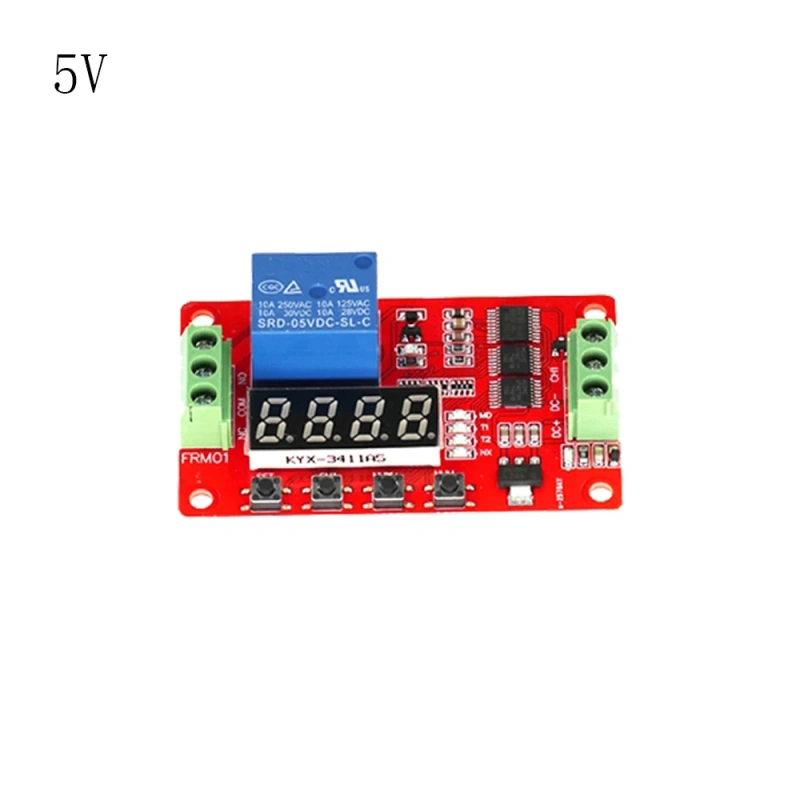 FRM01 1 Channel Relay Module DC 5V 12V 24V Multifunction Loop Delay Relay Cycle Timer Switch Self-Locking Timing Relay