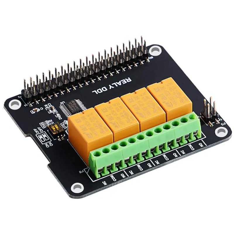 Raspberry Pi 4B 3B+ 2B Expansion Board 4 Channel Relay HAT DDL Relay Smart Home C Python Java Programmable Power Control Center