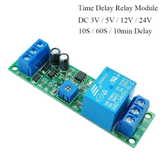 Adjustable Delay Monostable Trigger Relay Module 3V-24V DC 10s-60s/10min Timer Switch for Arduino/Robotics/Smart Home