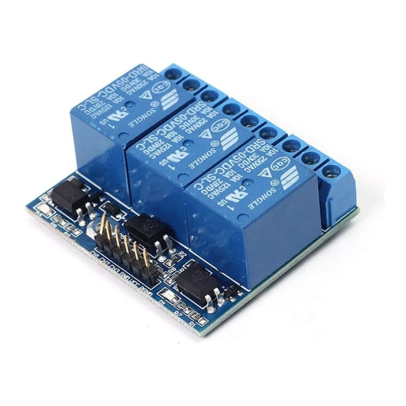 3 Channel Relay Module With Optocoupler Isolation Opto-isolated Compatible 3.3V 5V Signal High-voltage Relay