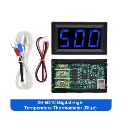 XH-B310 Digital High Temperature Thermometer K-type Thermocouple Industrial Digital Temperature Meter -30~800 Degree DC12V