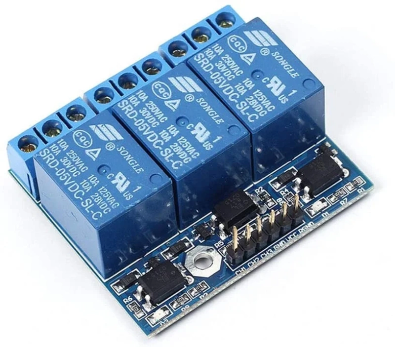 3 Channel Relay Module With Optocoupler Isolation Opto-isolated Compatible 3.3V 5V Signal High-voltage Relay