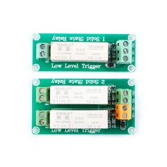 1 2 Channels 5V/12V/24V Low-level Trigger Solid State Relay Module DC-controlled DC Single-phase Device