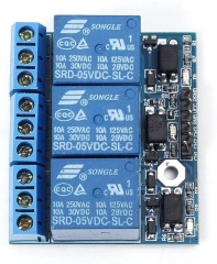 3 Channel Relay Module With Optocoupler Isolation Opto-isolated Compatible 3.3V 5V Signal High-voltage Relay