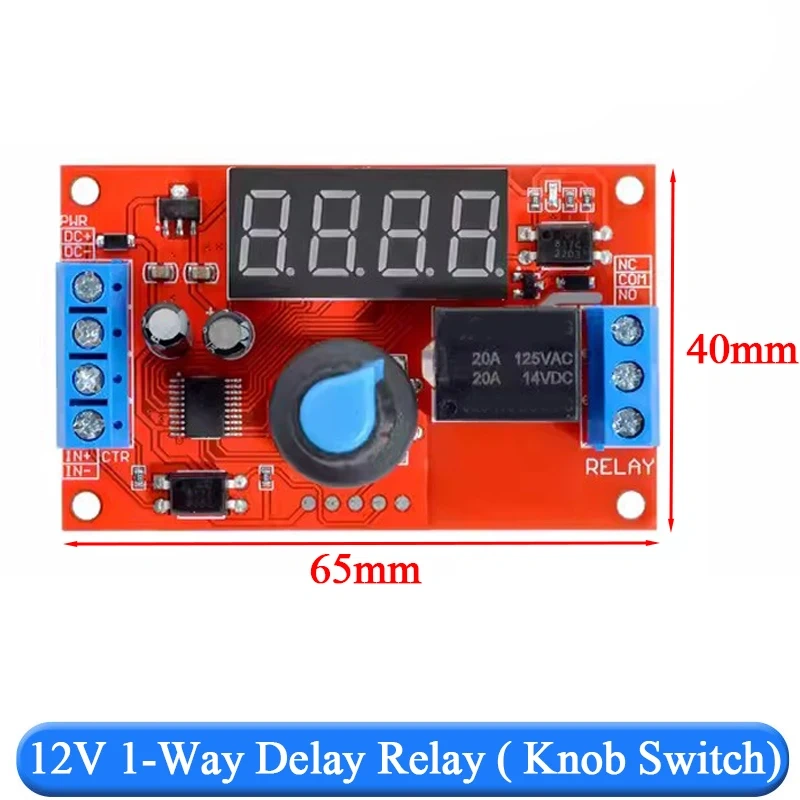 DC 5V 12V 24V 10A Adjustable Time Delay Relay Module LED Digital Timming Relay Timer Delay Trigger Switch Timer Control Switch