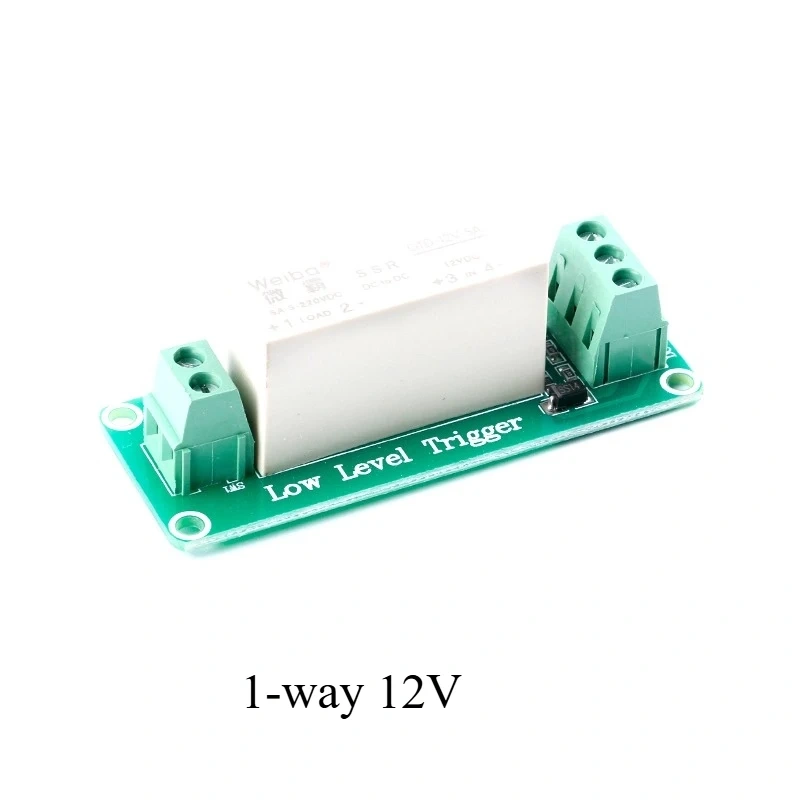 1 2 Channels 5V/12V/24V Low-level Trigger Solid State Relay Module DC-controlled DC Single-phase Device