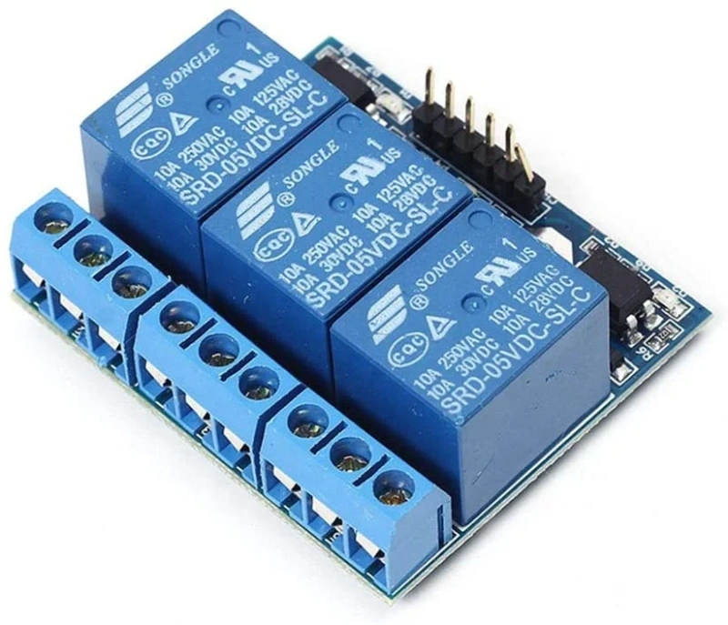 3 Channel Relay Module With Optocoupler Isolation Opto-isolated Compatible 3.3V 5V Signal High-voltage Relay