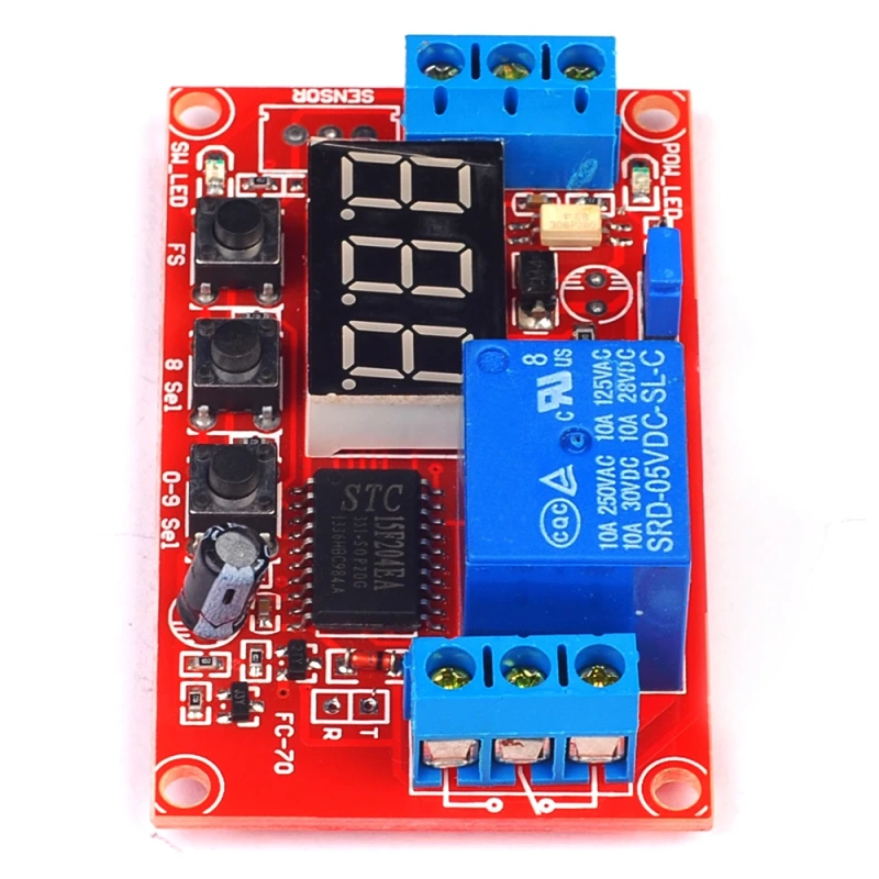 Digital Display Adjustable Power-on/cycle/high and Low Level Trigger Multi-function Delay 5V 12V 24V Relay Module