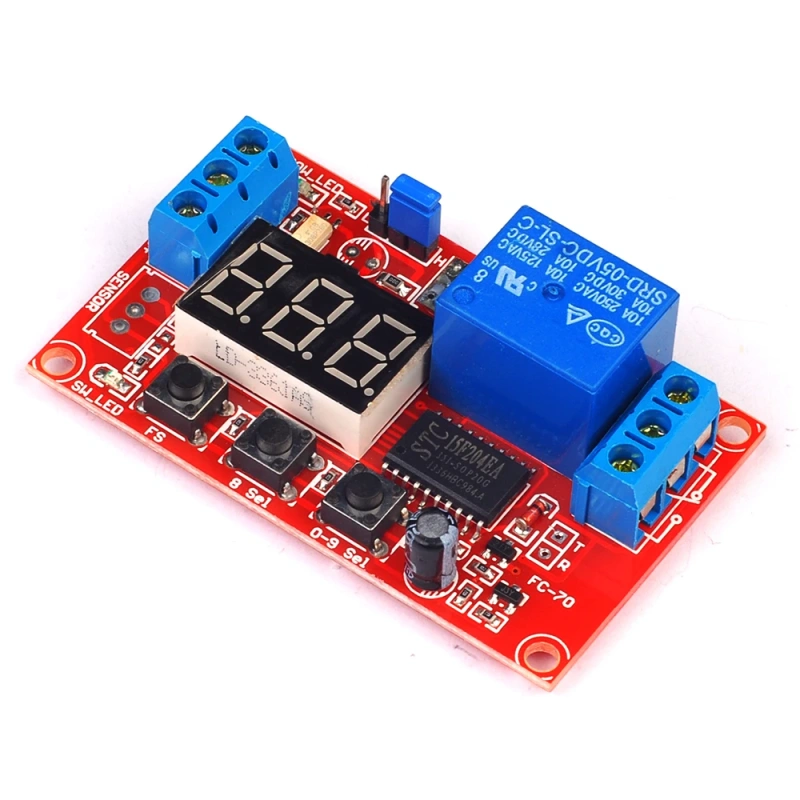 Digital Display Adjustable Power-on/cycle/high and Low Level Trigger Multi-function Delay 5V 12V 24V Relay Module