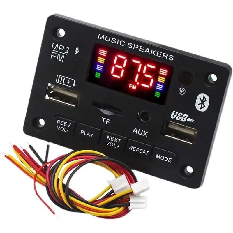 Handsfree Bluetooth 5.0 Decoding Board Module Wireless Car USB MP3 Player Remote Board Module Bluetooth TF Card Slot / USB / FM