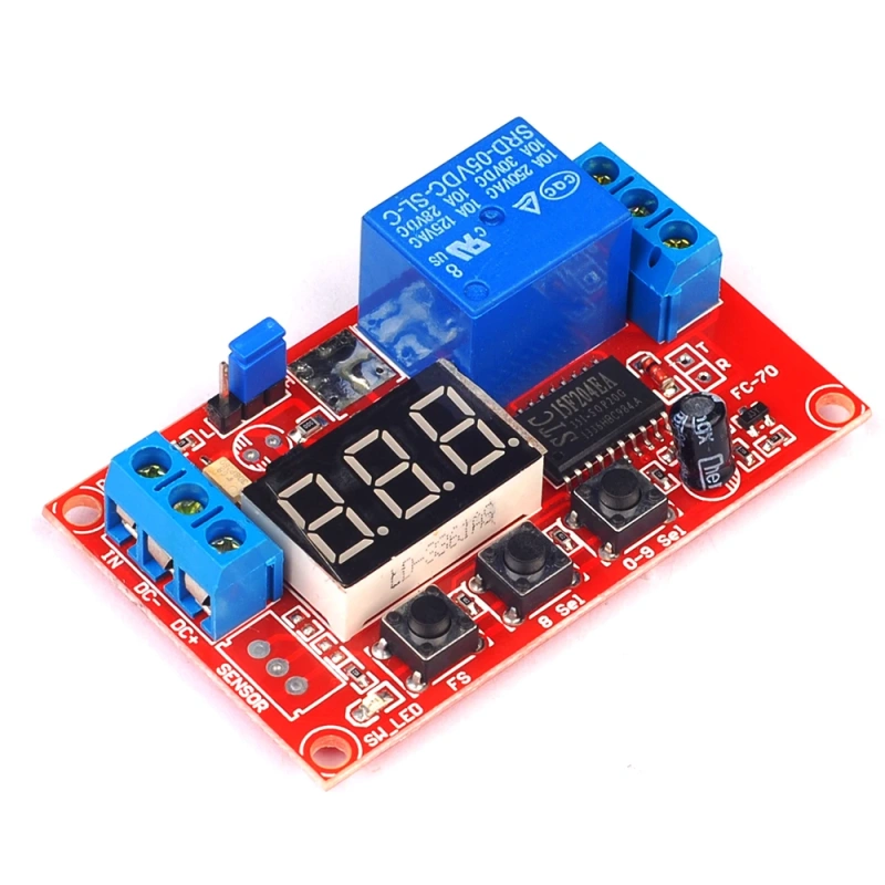 Digital Display Adjustable Power-on/cycle/high and Low Level Trigger Multi-function Delay 5V 12V 24V Relay Module