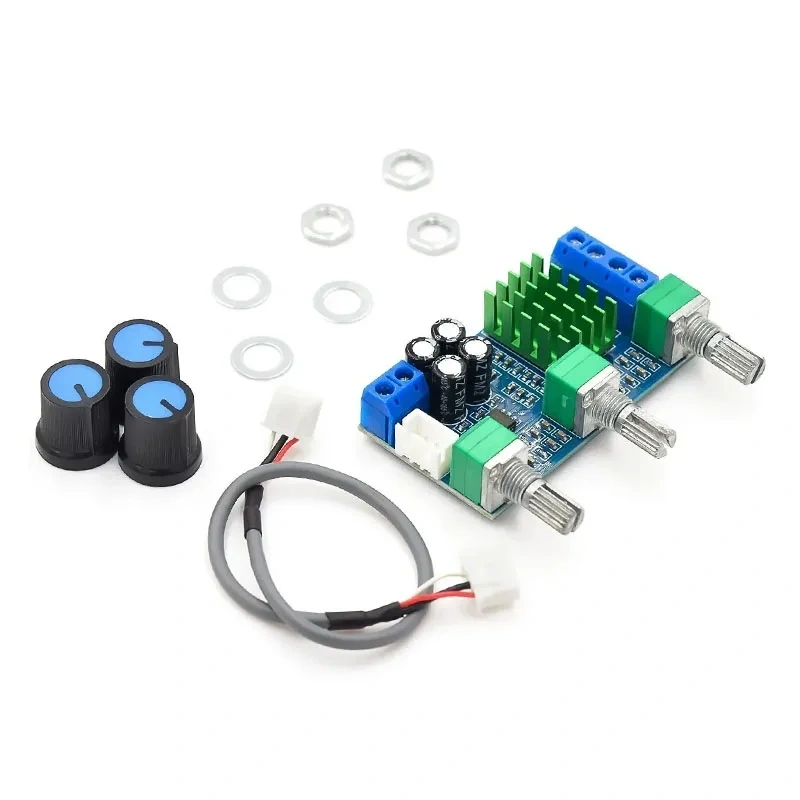 XH-M567 High Power Stereo Amp Module TPA3116D2 80W*2 Dual Channel Digital Audio Amplifier Board for DIY Speakers, Car Audio