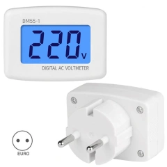 AC 110V 220V Digital Voltmeter EU US Plug Volt Meter Socket Voltage Tester LCD Display Voltage Meter Wall Flat Voltage Meter