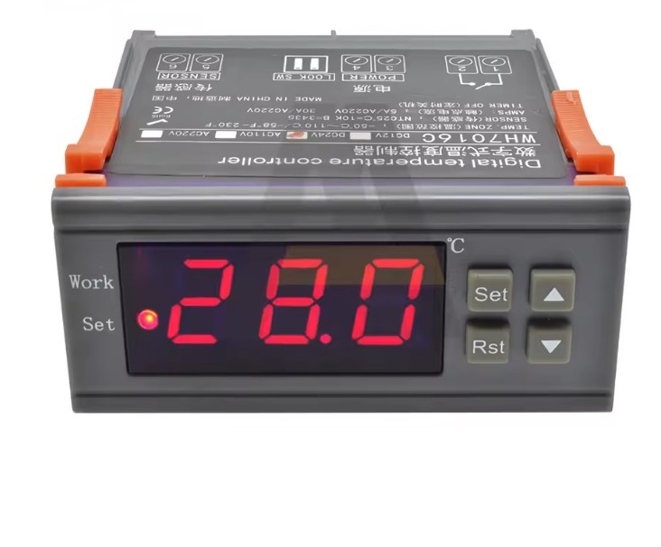 WH7016C Digital LCD Thermostat Regulator Temperature Controller With NTC Sensor