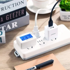 AC 110V 220V Digital Voltmeter EU US Plug Volt Meter Socket Voltage Tester LCD Display Voltage Meter Wall Flat Voltage Meter
