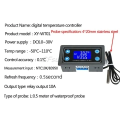 XY-WT01 Temperature Controller Digital LED Display Heating/Cooling Regulator Thermostat Switch