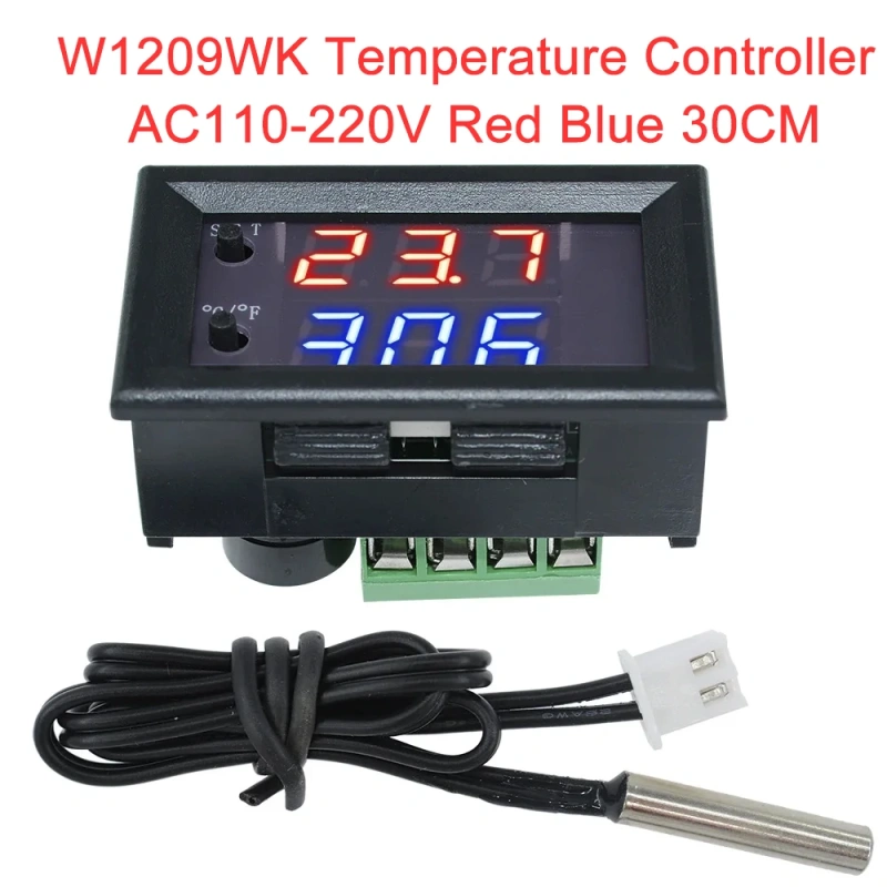 W1209WK 110V Digital Thermostat Temperature Controller Regulator Thermoregulator Incubator NTC Sensor Thermo Controller Switch
