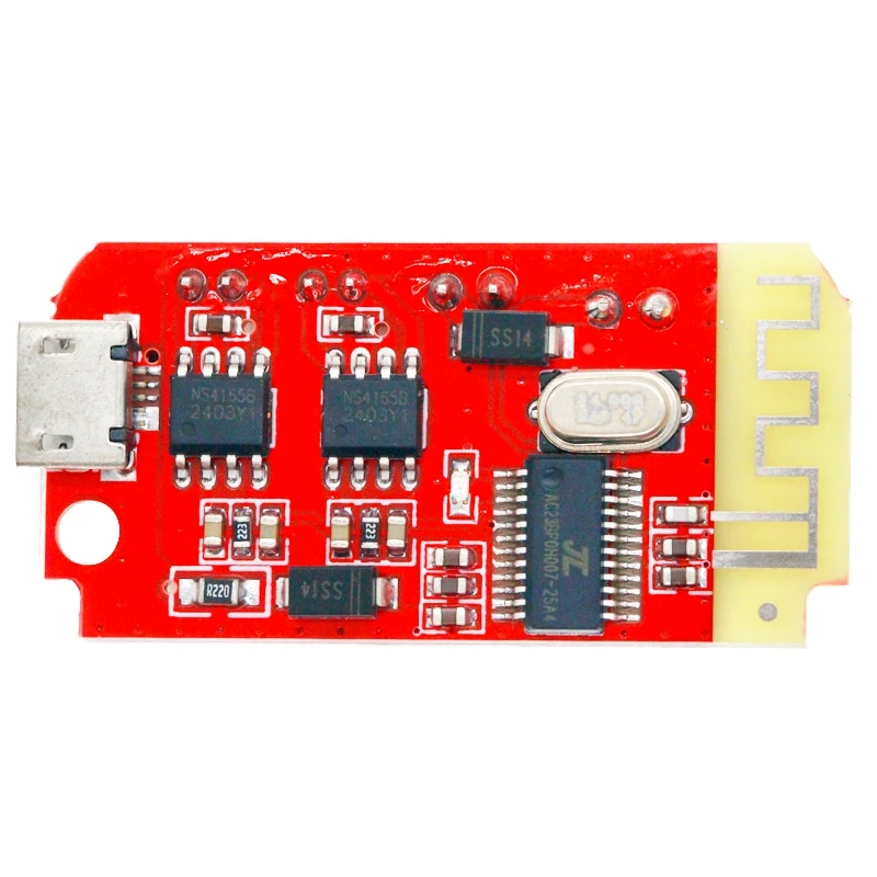 CT14 Micro 4.2 Stereo Bluetooth Power Amplifier Board Module 5VF 5W+5W Mini with Charging Port for Refitting Idle Sound Box