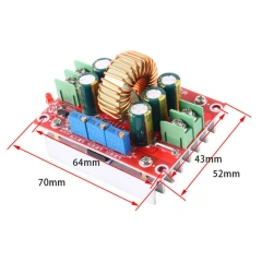 12A High Power Buck Power Supply Module DC-DC Buck Adjustable Lithium Battery Charging LED Drive Board Short Circuit Protection