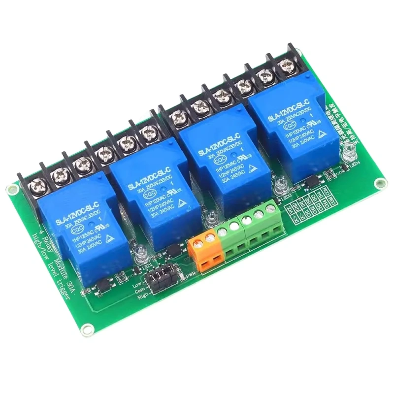 1-channel/2-channel/4-channel 30A relay module with optocoupler isolation, high current support for high and low levels 5V1V24V