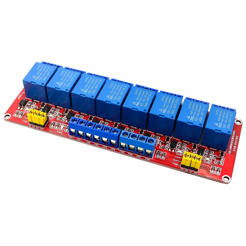 1 2 4 8 Channel 5V 12V 24V Relay Module Board Shield With Optocoupler Support High and Low Level Trigger for Arduino