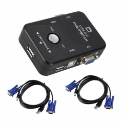 KVM Switch VGA USB 2.0 Switch Adapter Shared Controller 4 Input 1 Output For Computer Projector Printer Keyboard Mouse KVM cable