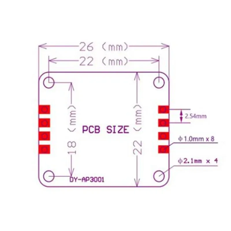 DY-AP3001 Power Amplifier Board Monoblock Amplifier Class D AMP Amplificador for 4ohm 8ohm Speaker DC 8V-24V 10/15/20/25/30W