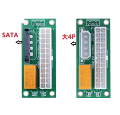 24PIN power supply, dual power synchronization cable add2psu dual start card SATA/large 4P interface