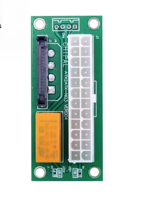 24PIN power supply, dual power synchronization cable add2psu dual start card SATA/large 4P interface