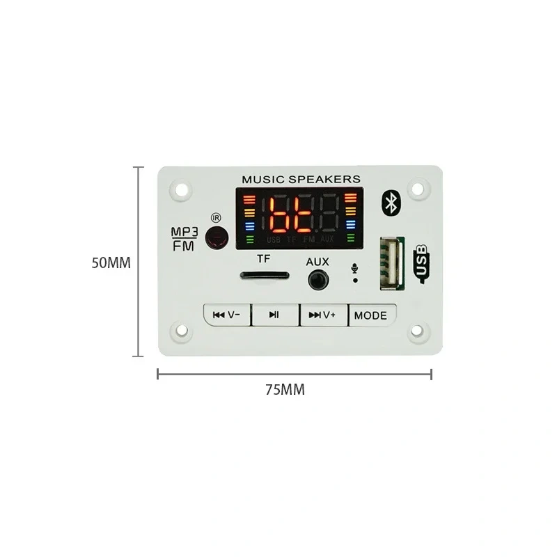 5V 12V MP3 Decoder Decoding Board Module Bluetooth 5.0 Car USB MP3 Player WMA WAV TF Card Slot / USB / FM Remote Board Module