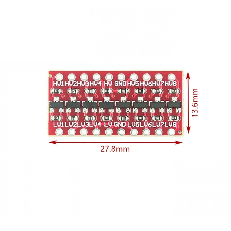 8-channel Level Conversion Module Red Board High Speed Full Duplex Duplex Channel IIC I2C Logic Level Converter Bi-Directional
