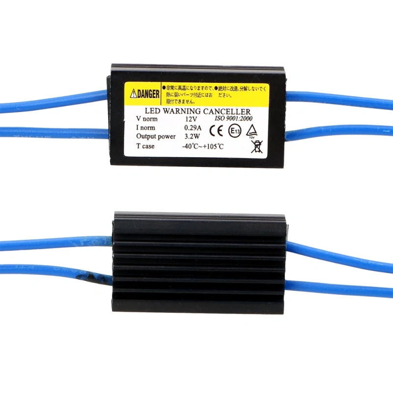 2pcs Car LED Signal Lights Decoder Canceler Detector Accessories 12V for T10 Canbus Cable Warning Error Code OBC Load Resistor