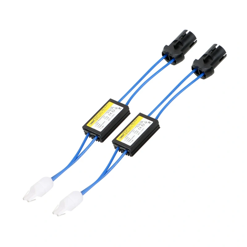 2pcs Car LED Signal Lights Decoder Canceler Detector Accessories 12V for T10 Canbus Cable Warning Error Code OBC Load Resistor
