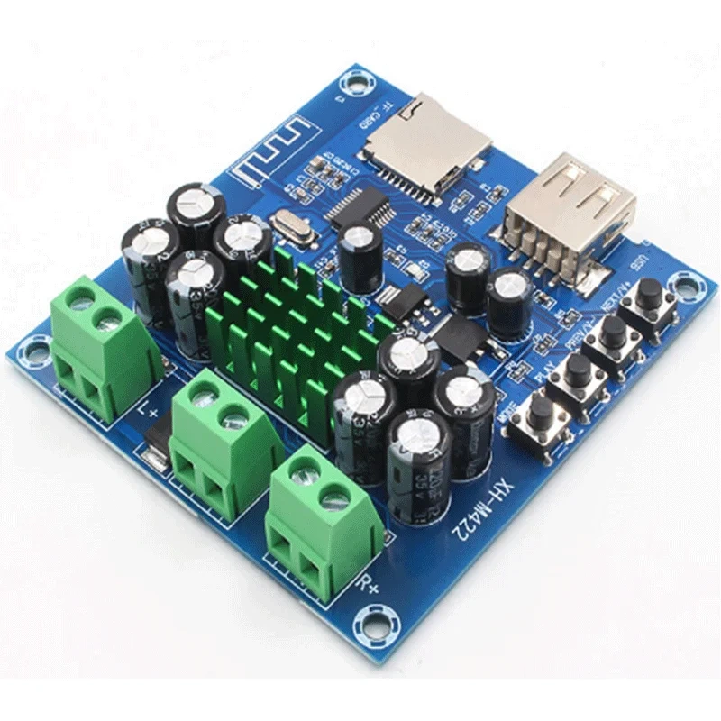 XH-M422 DC12-24V TPA3116D2 50W + 50W Bluetooth 4.0 Amplifier Board Module With Bluetooth U Disk TF Card Player C3-001