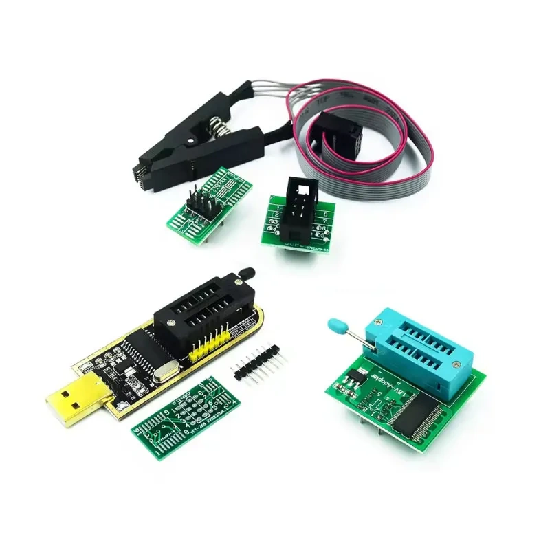 Original CH341A 24 25 Series EEPROM Flash BIOS USB Programmer Module + SOIC8 SOP8 Test Clip For EEPROM 93CXX / 25CXX / 24CXX